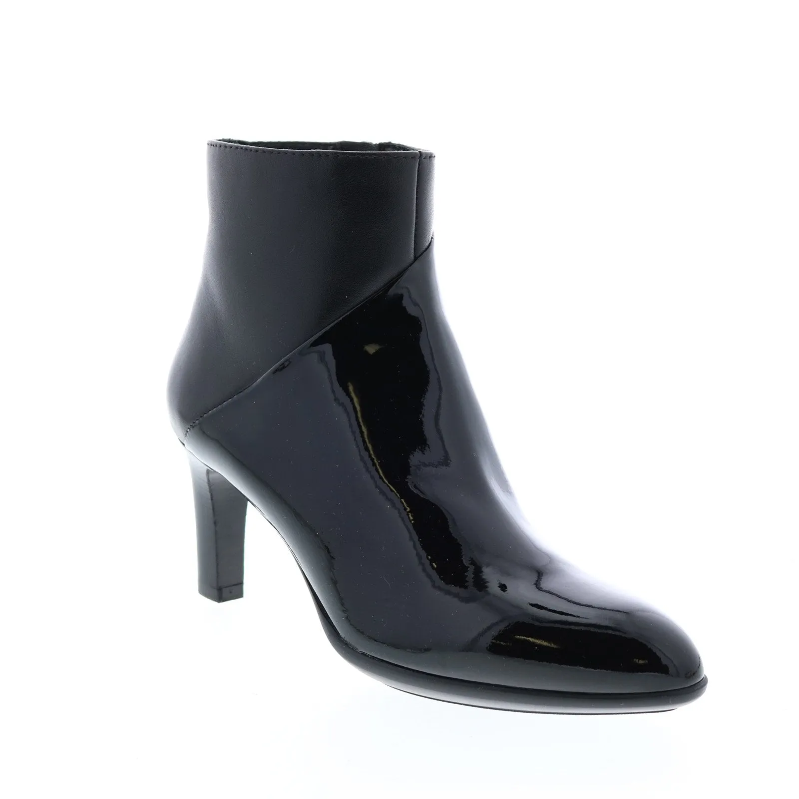 Aquatalia Dia Patent Calf 34L3883-BBK Womens Black Ankle & Booties Boots