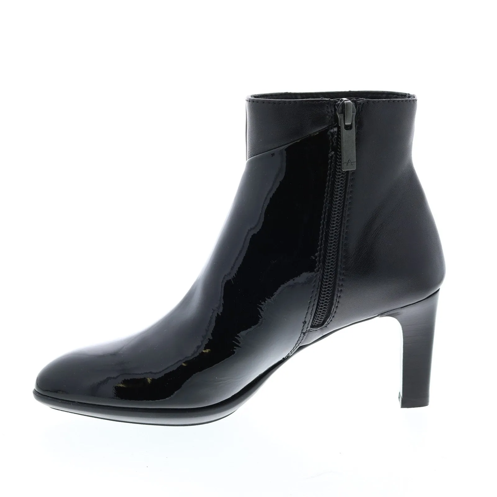 Aquatalia Dia Patent Calf 34L3883-BBK Womens Black Ankle & Booties Boots