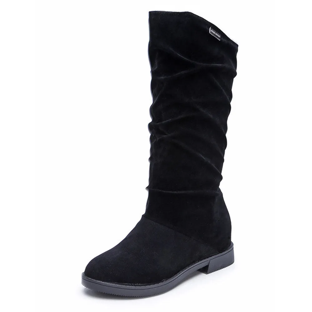 Autumn Winter Sweet Stylish Flat Flock Snow Boots