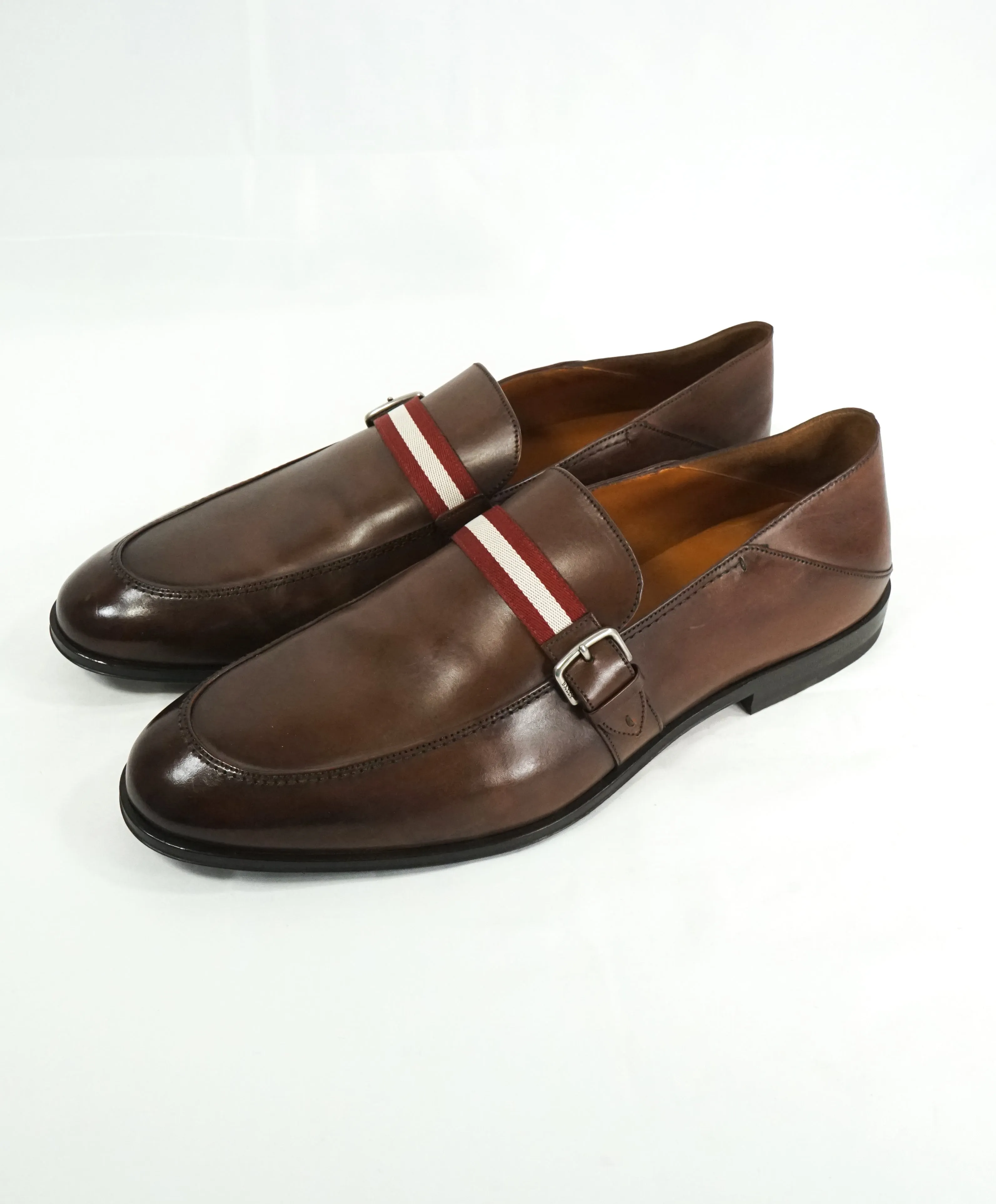 BALLY - “WENDELL” Convertible Soft Leather Logo Loafers - 9.5