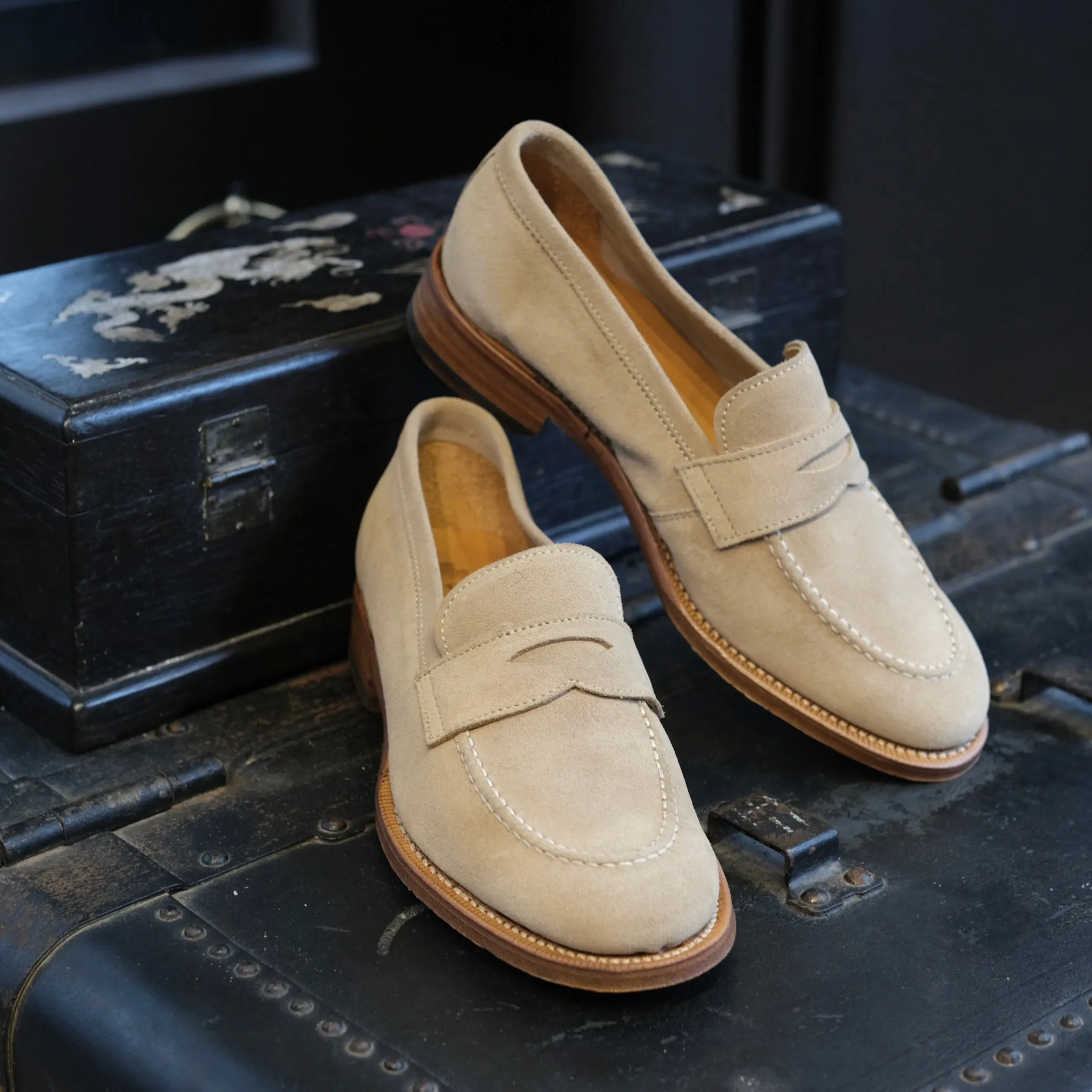 Berwick1707 Suede Unlined Penny Loafer (10029)