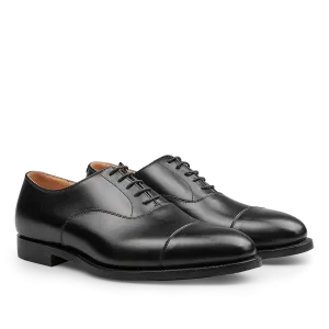 Black Calf Leather Connaught II Cap Oxfords