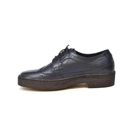 British Walkers Playboy Low Top Wingtips Men's Navy Blue Leather Oxfords