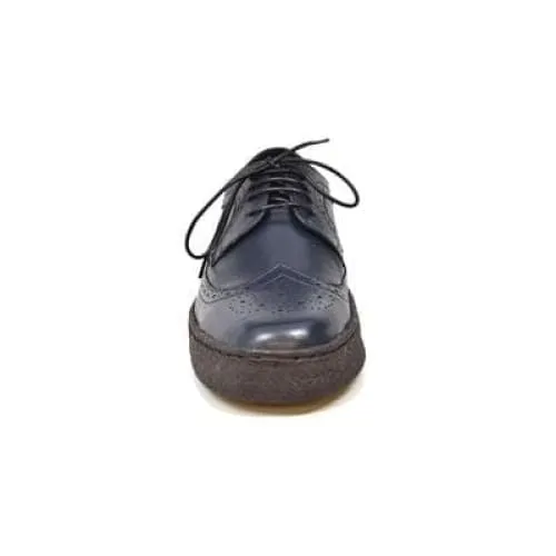 British Walkers Playboy Low Top Wingtips Men's Navy Blue Leather Oxfords