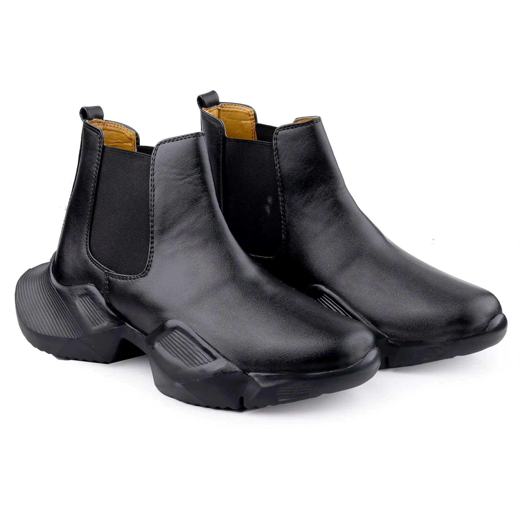 Bxxy Faux Leather Trendiest Slip-on Boots for Men