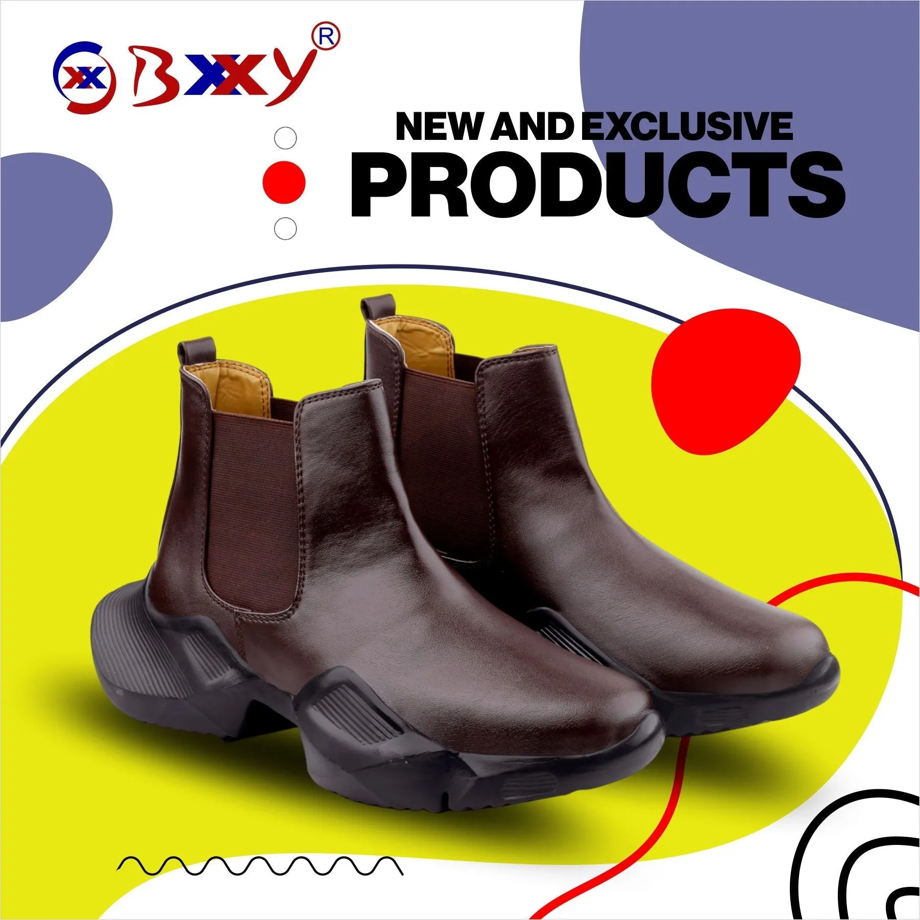 Bxxy Faux Leather Trendiest Slip-on Boots for Men