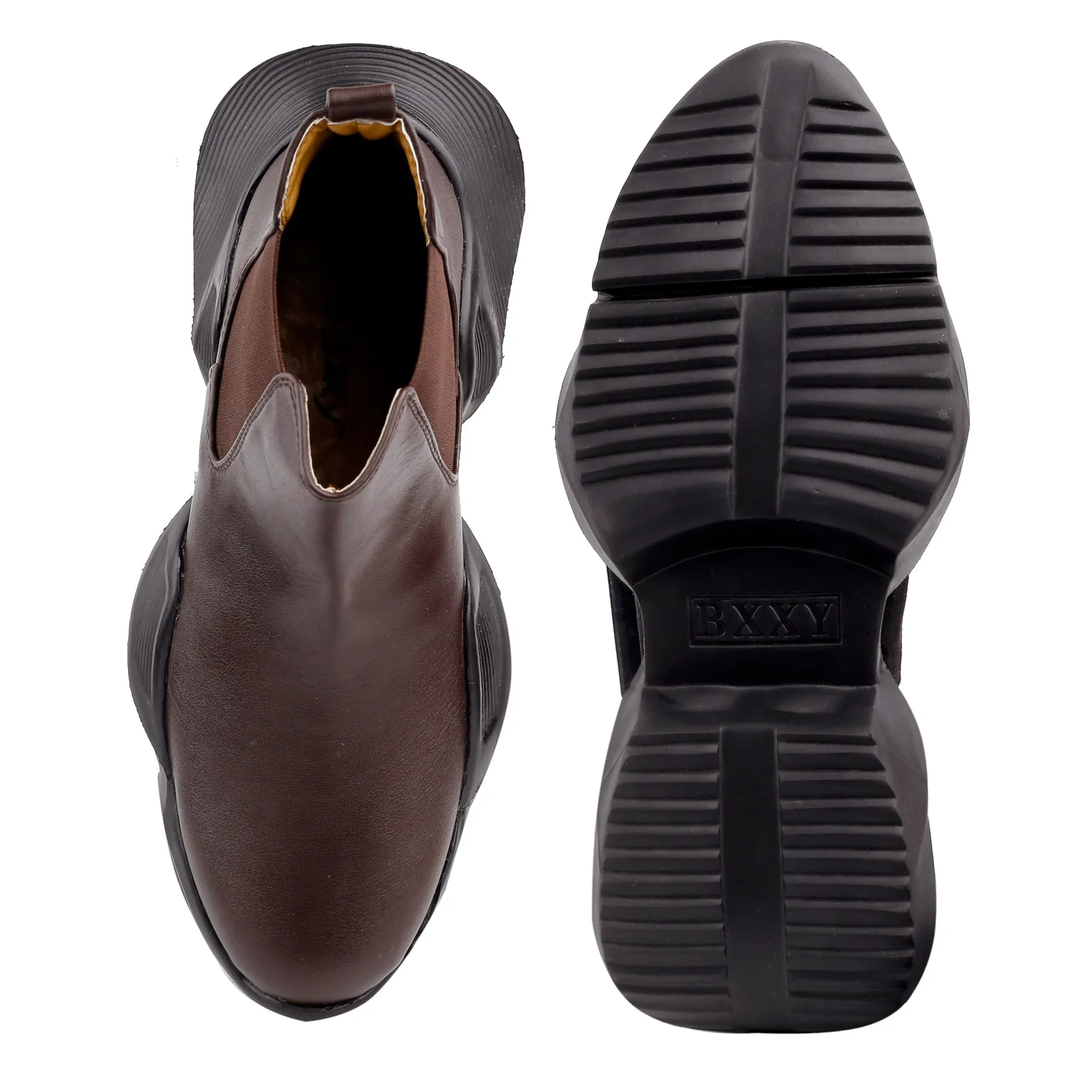 Bxxy Faux Leather Trendiest Slip-on Boots for Men