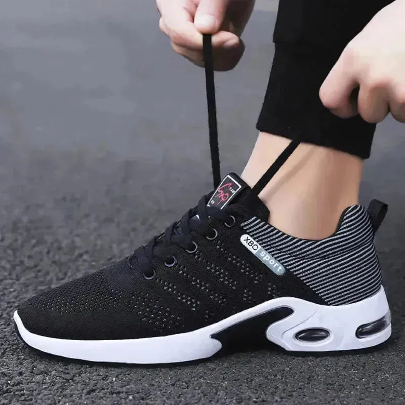 Casual Lightweight Running Shoes For Men Breathable  Lace-up Sneakers