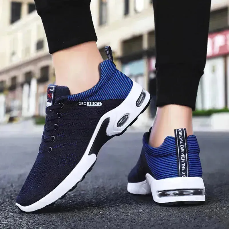 Casual Lightweight Running Shoes For Men Breathable  Lace-up Sneakers