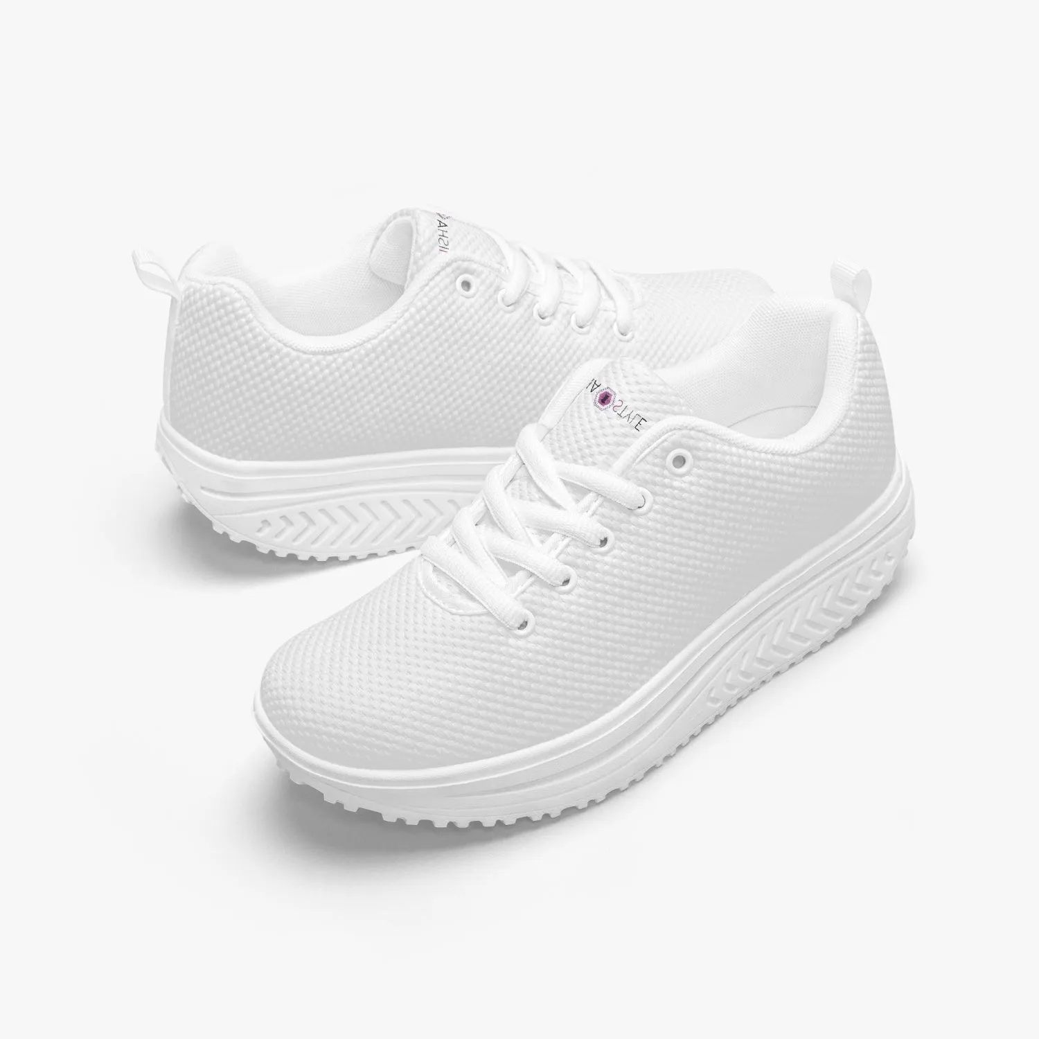 Casual Women’s Mesh Rocking Shoes - White