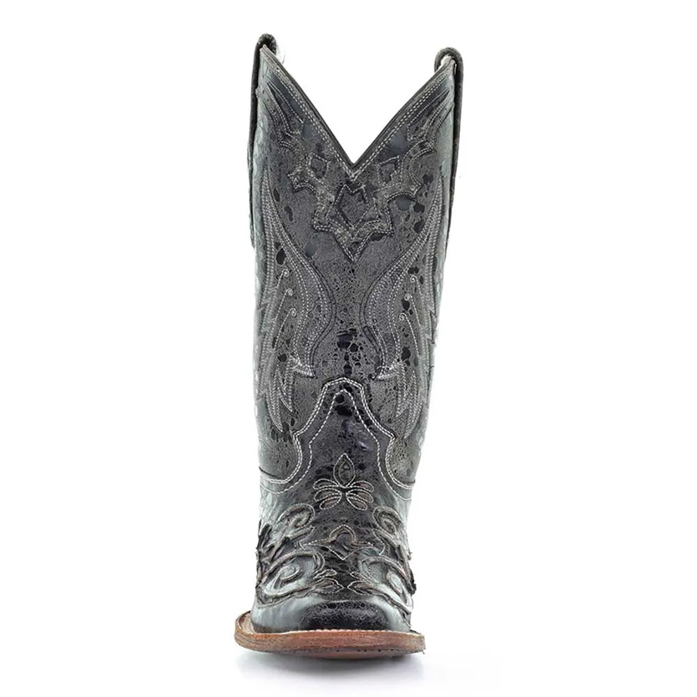 Corral Women's Western Fabiola Black Snake Inlay Boots