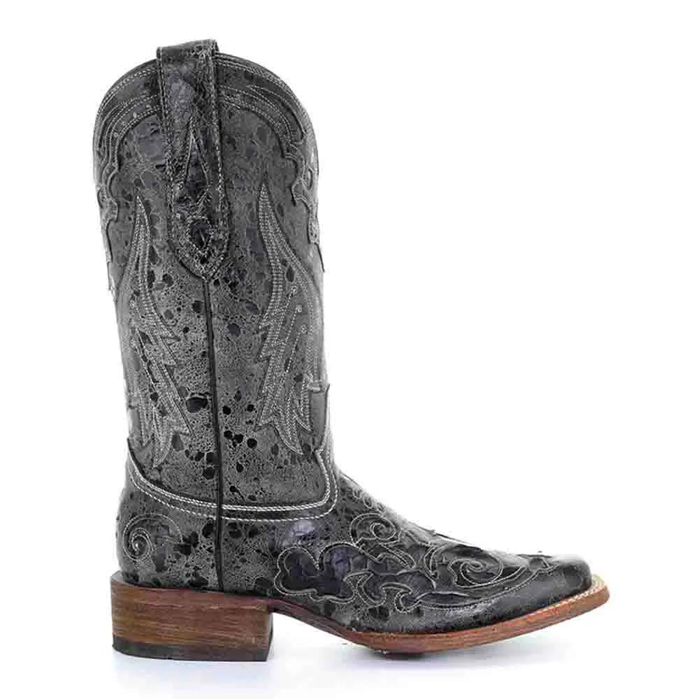 Corral Women's Western Fabiola Black Snake Inlay Boots