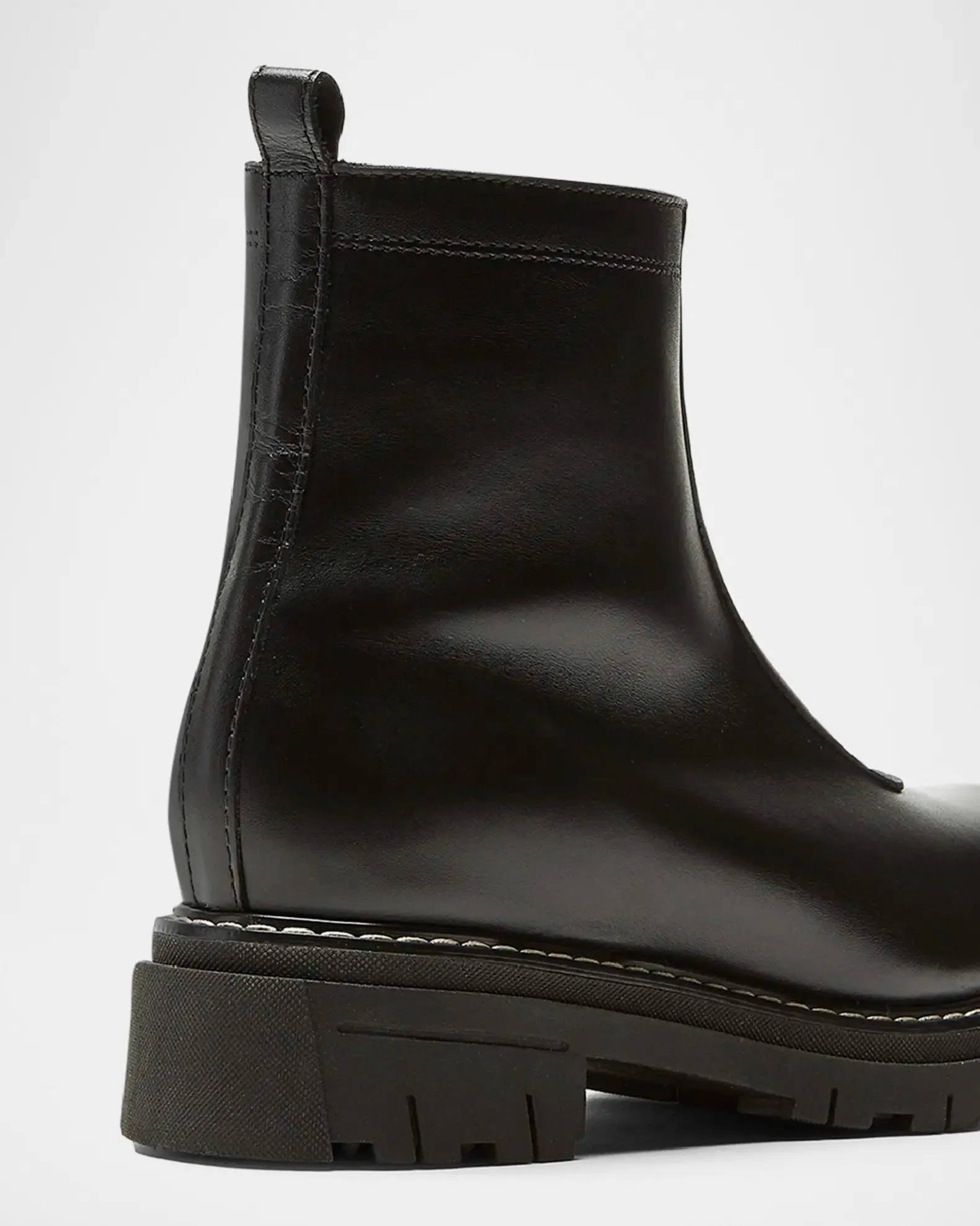 Deon Zip Front Bootie | Black Leather