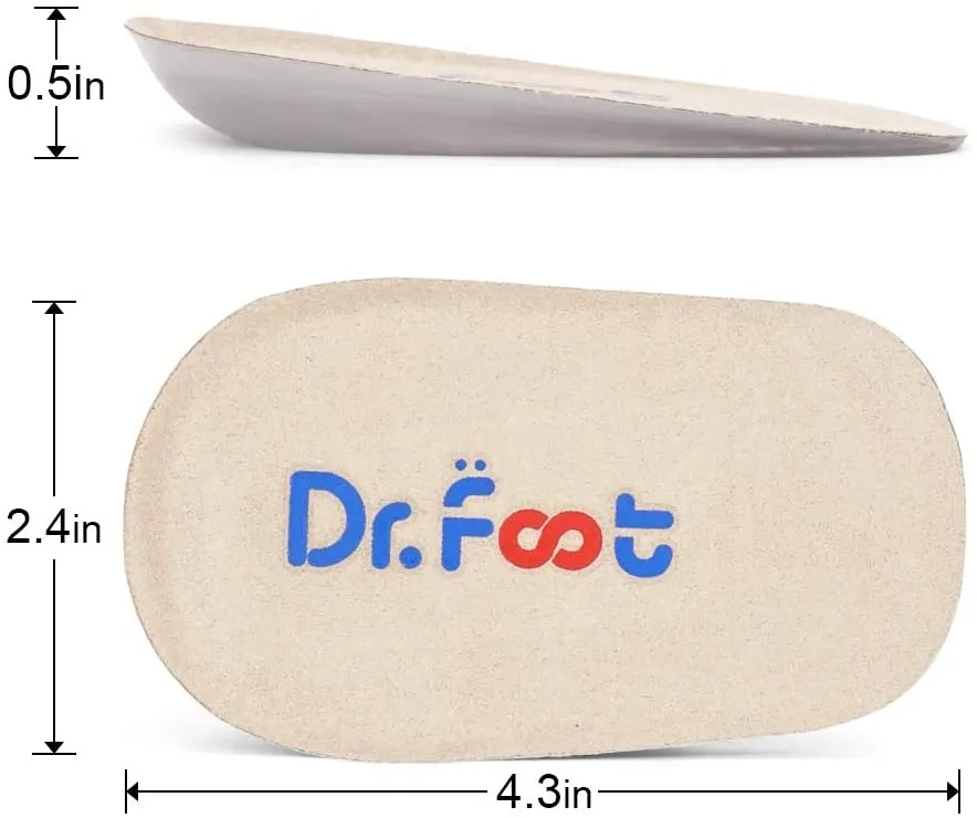 Dr. Foot's Height Increase Insoles | Heel Cushion Inserts