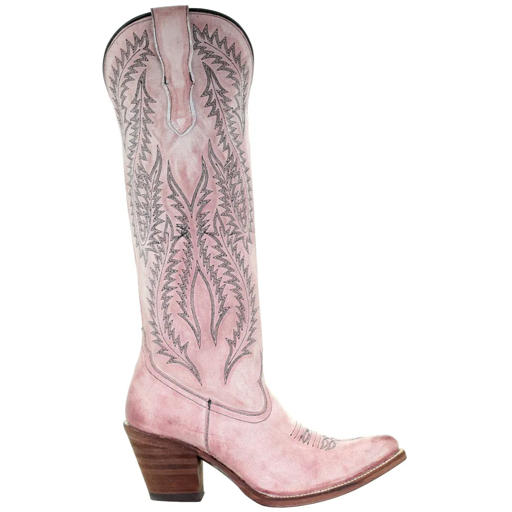 E1447 Embroidery Round Toe Cowboy Boots