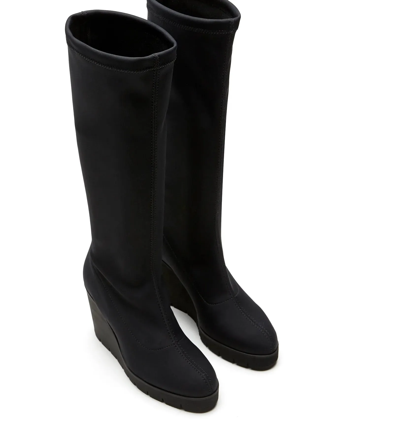 GetupTall Microfiber Wedge Boot | Black