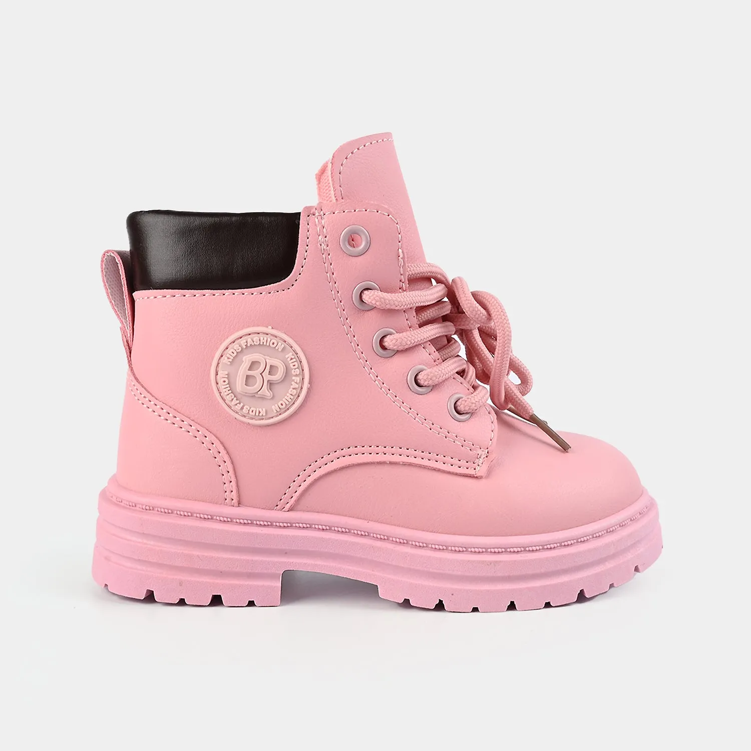 Girls Boots WS-001-Pink/Coffee