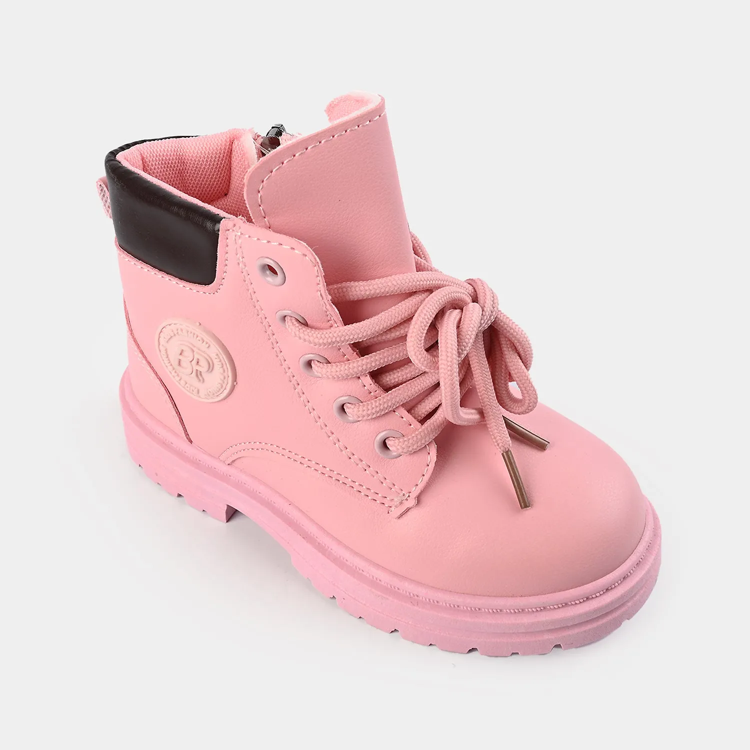 Girls Boots WS-001-Pink/Coffee