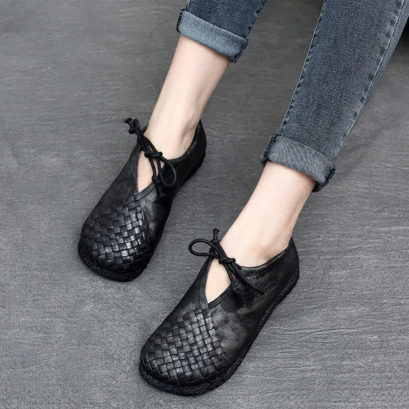 Handmade Leather Shoes for Women Soft Sole Shoes Flat