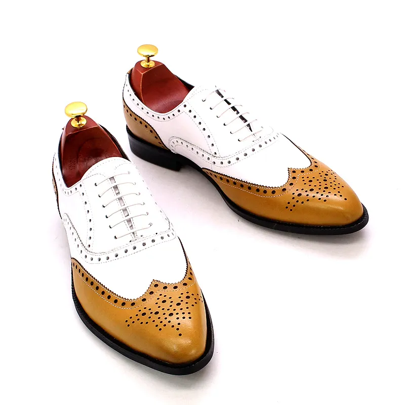 Handmade Wingtip Oxford Lace-Up Shoes