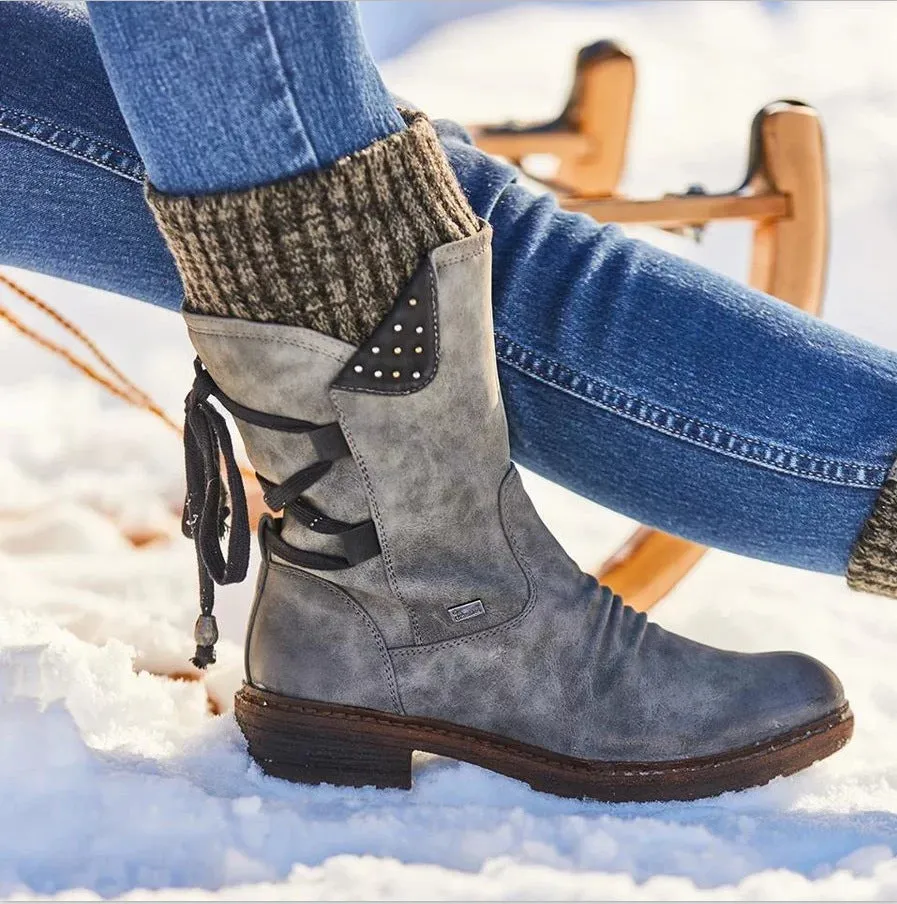 Ivyshape | Cozy Mid-Calf Weatherproof Boots