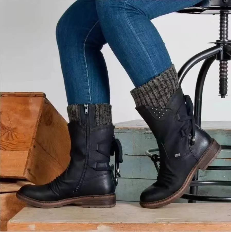 Ivyshape | Cozy Mid-Calf Weatherproof Boots