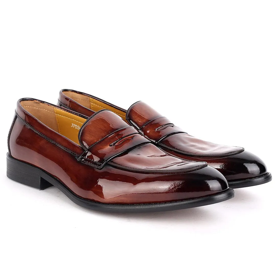 J.M Weston Executive Men's Glossy Brown Shoe