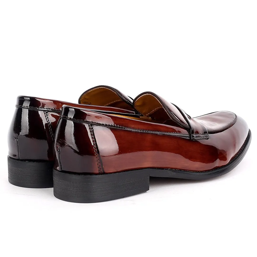 J.M Weston Executive Men's Glossy Brown Shoe