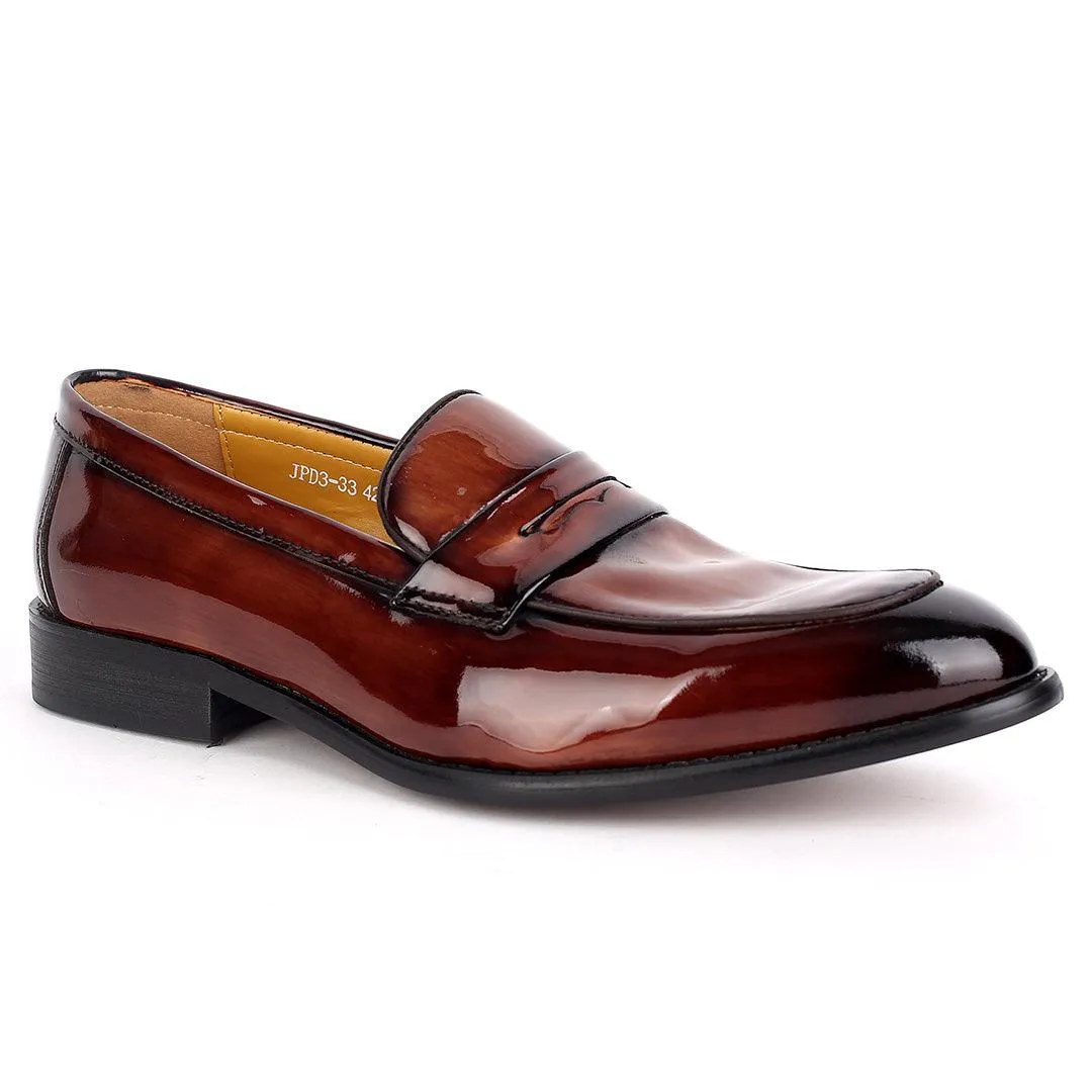 J.M Weston Executive Men's Glossy Brown Shoe