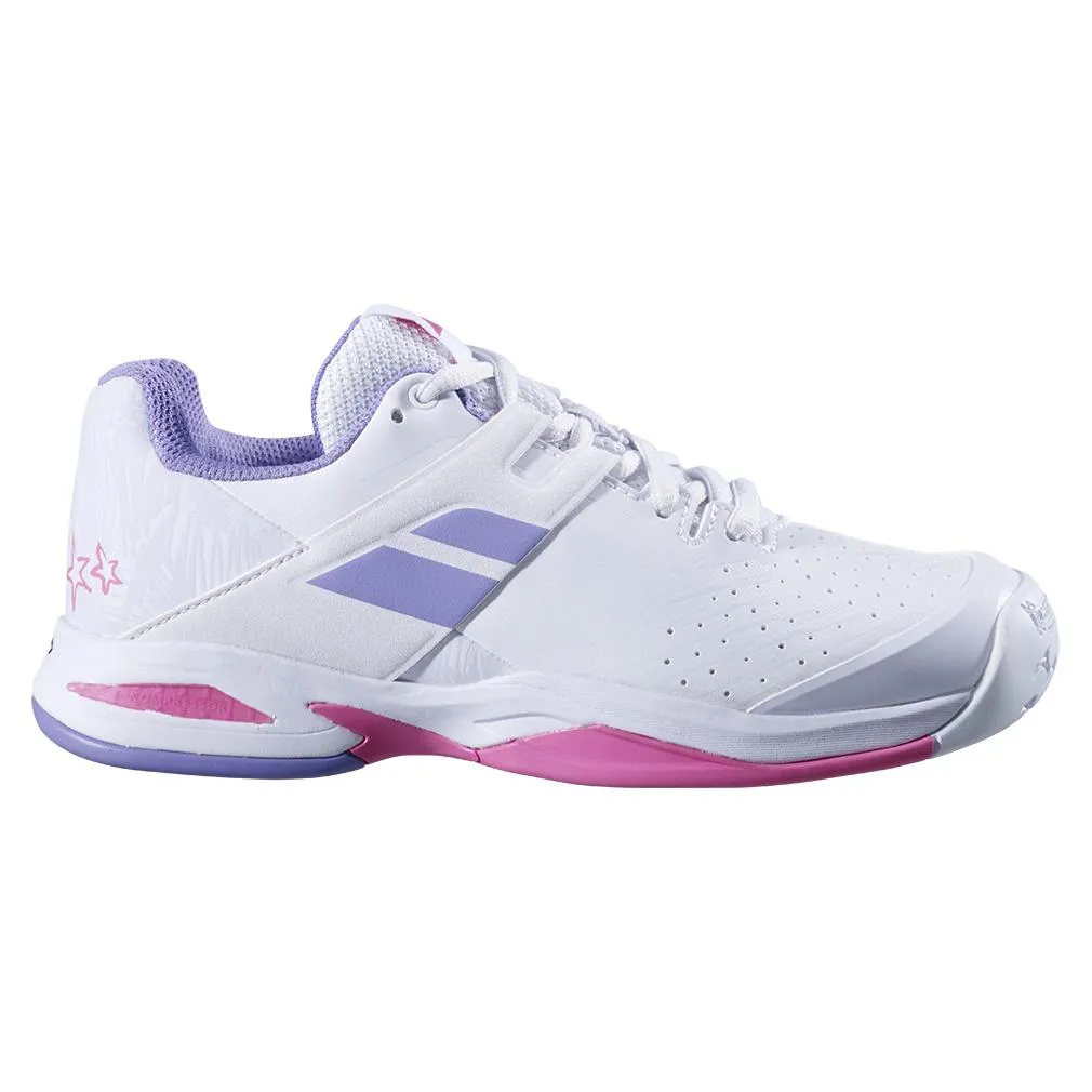 Juniors` Propulse AC Tennis Shoes White and Lavender