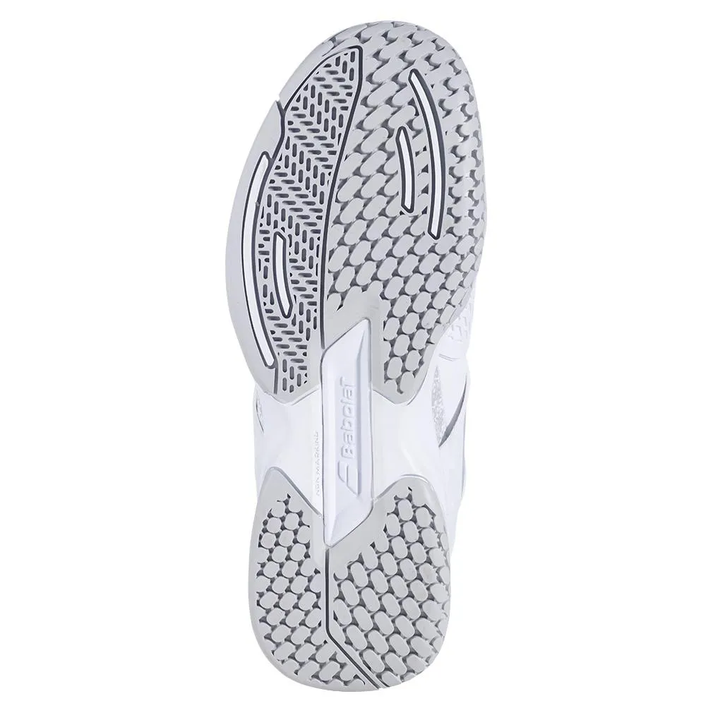 Juniors` Propulse AC Tennis Shoes White and Silver