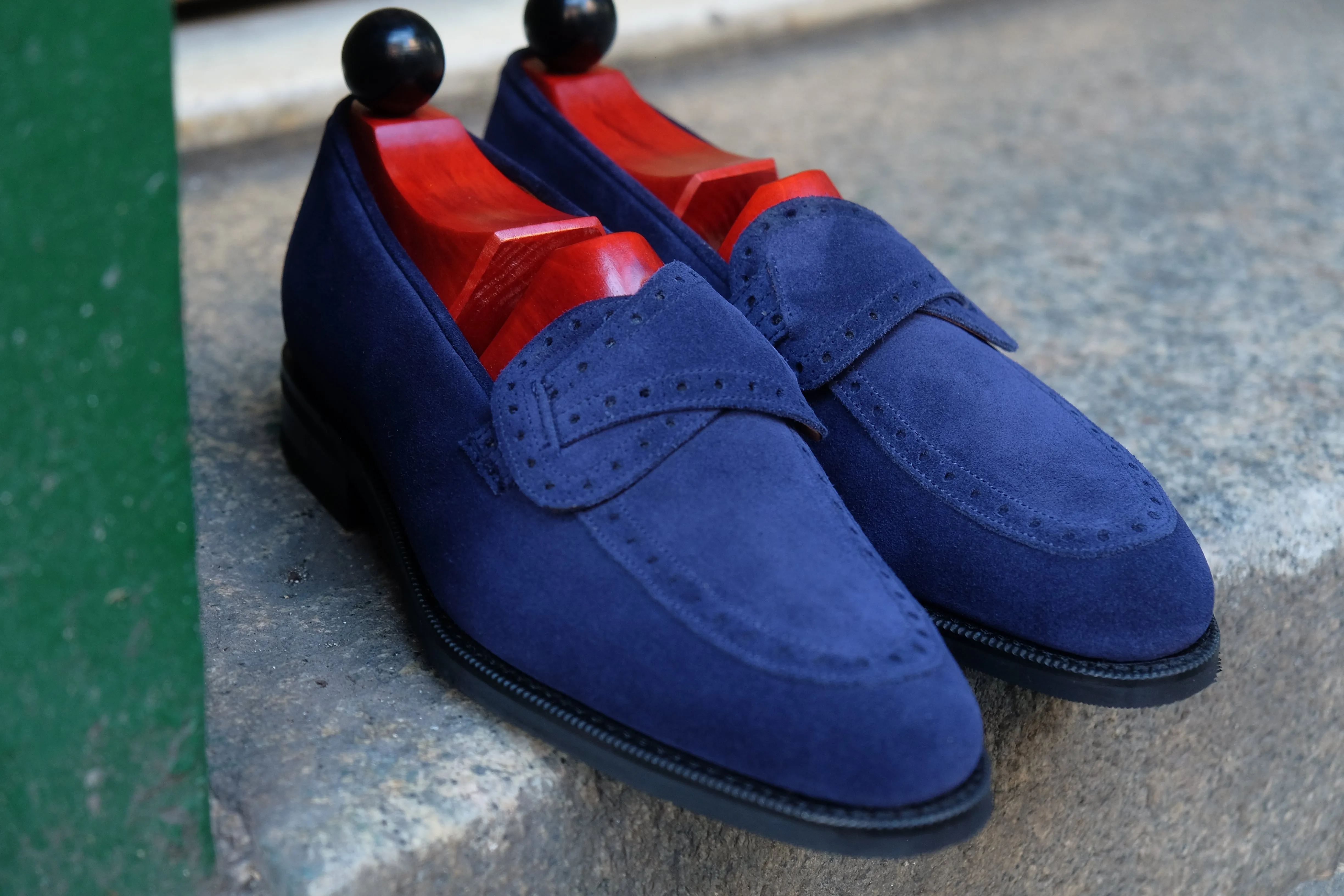 Kennewick - MTO - Dark Blue Suede - TMG Last - Single City Rubber Sole