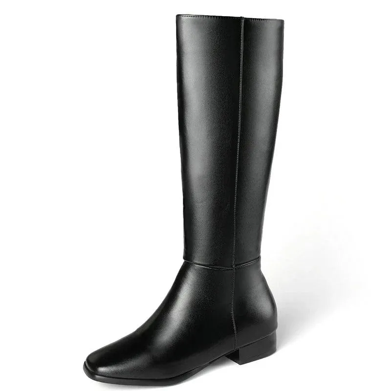 Knee High Square Heel Women Boots