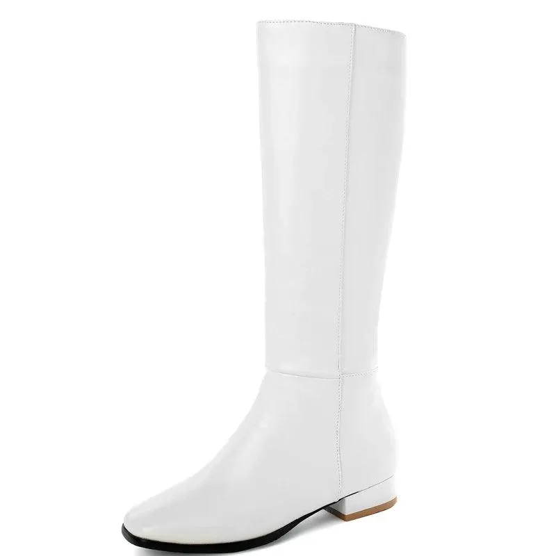 Knee High Square Heel Women Boots