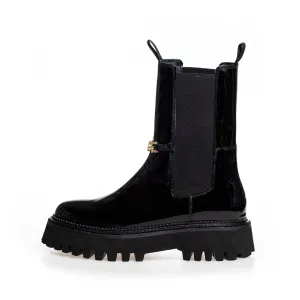 Lemon stylish boot black patent