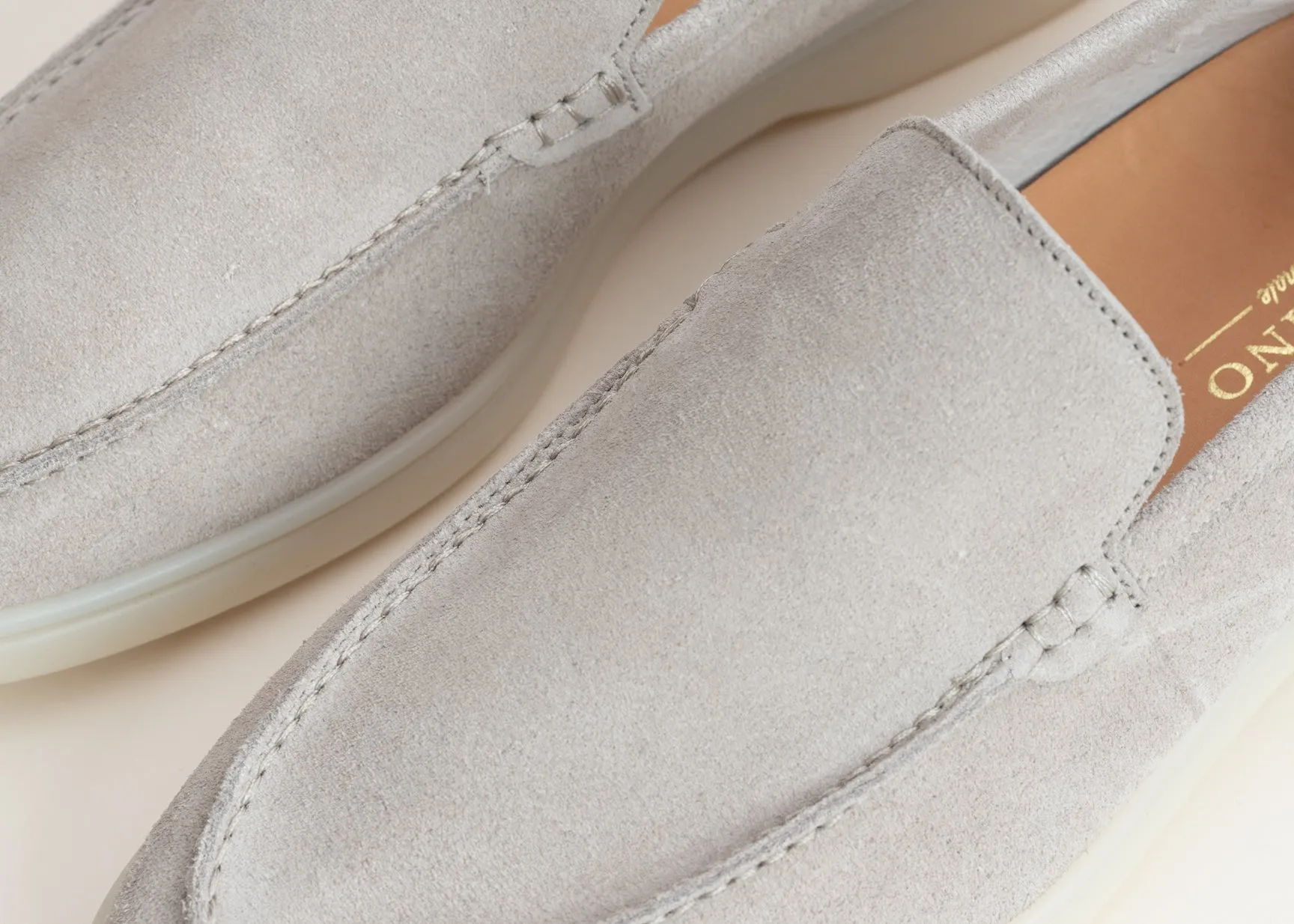 Light Grey Finest Suede Marina Loafers