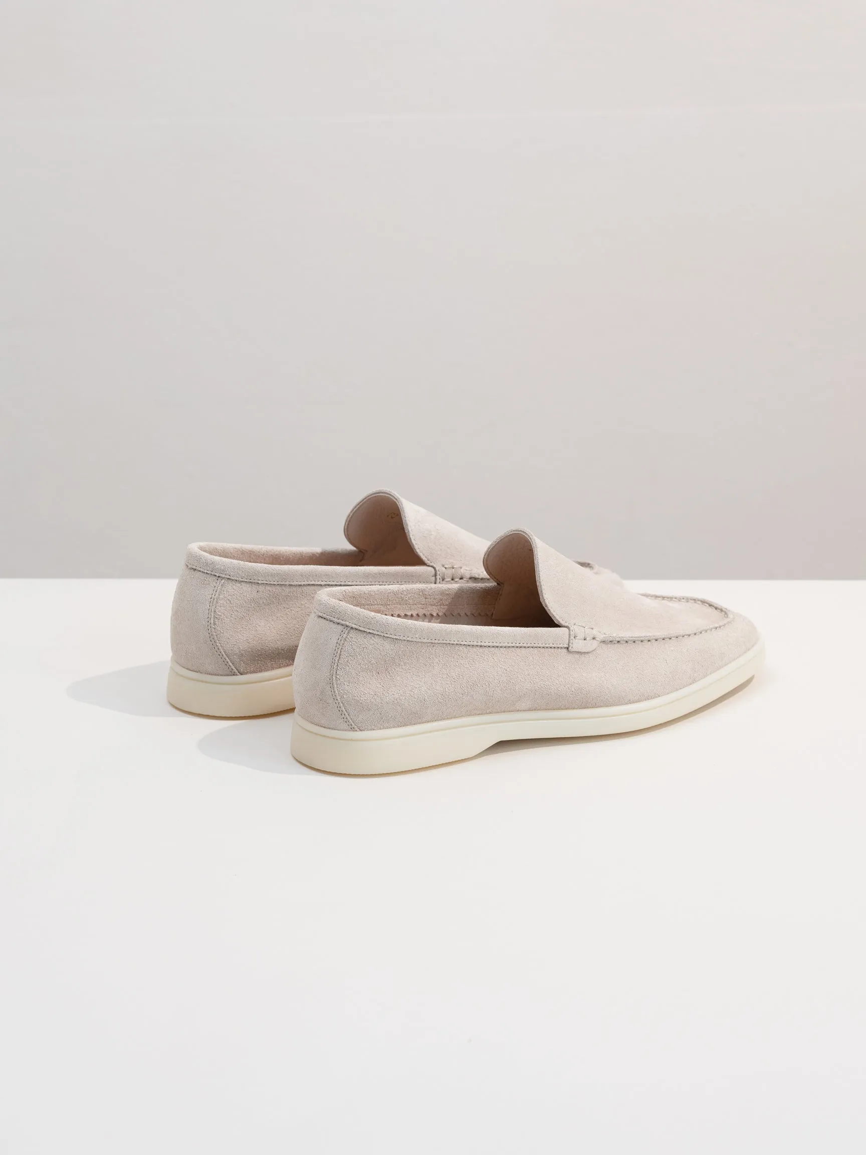 Light Grey Finest Suede Marina Loafers