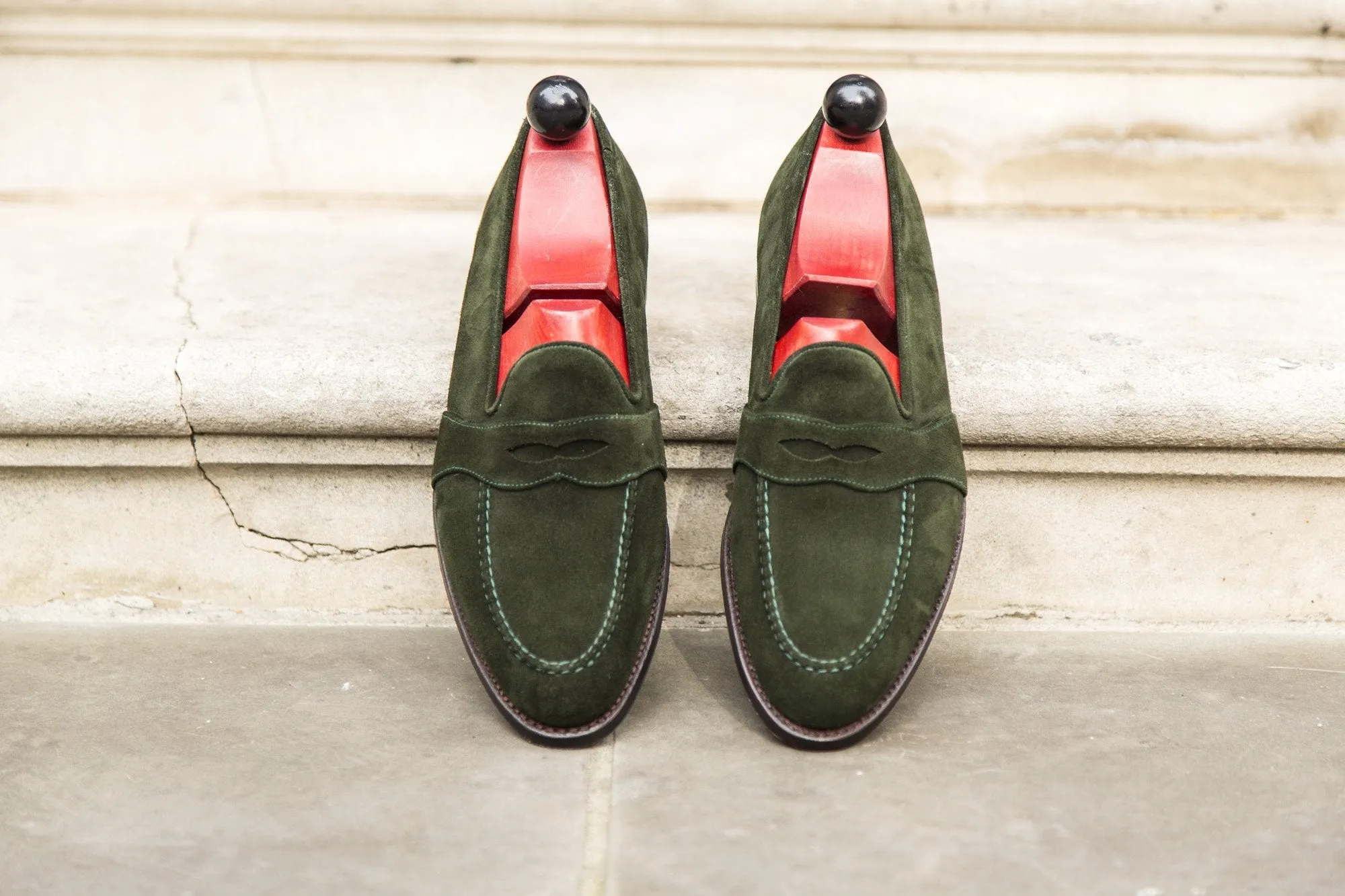 Madison - MTO - Forest Green Suede - TMG Last - Single Leather Sole