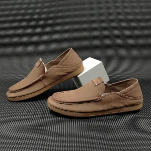 Men Handmade Minimalist Soft Leather Casual Loafers