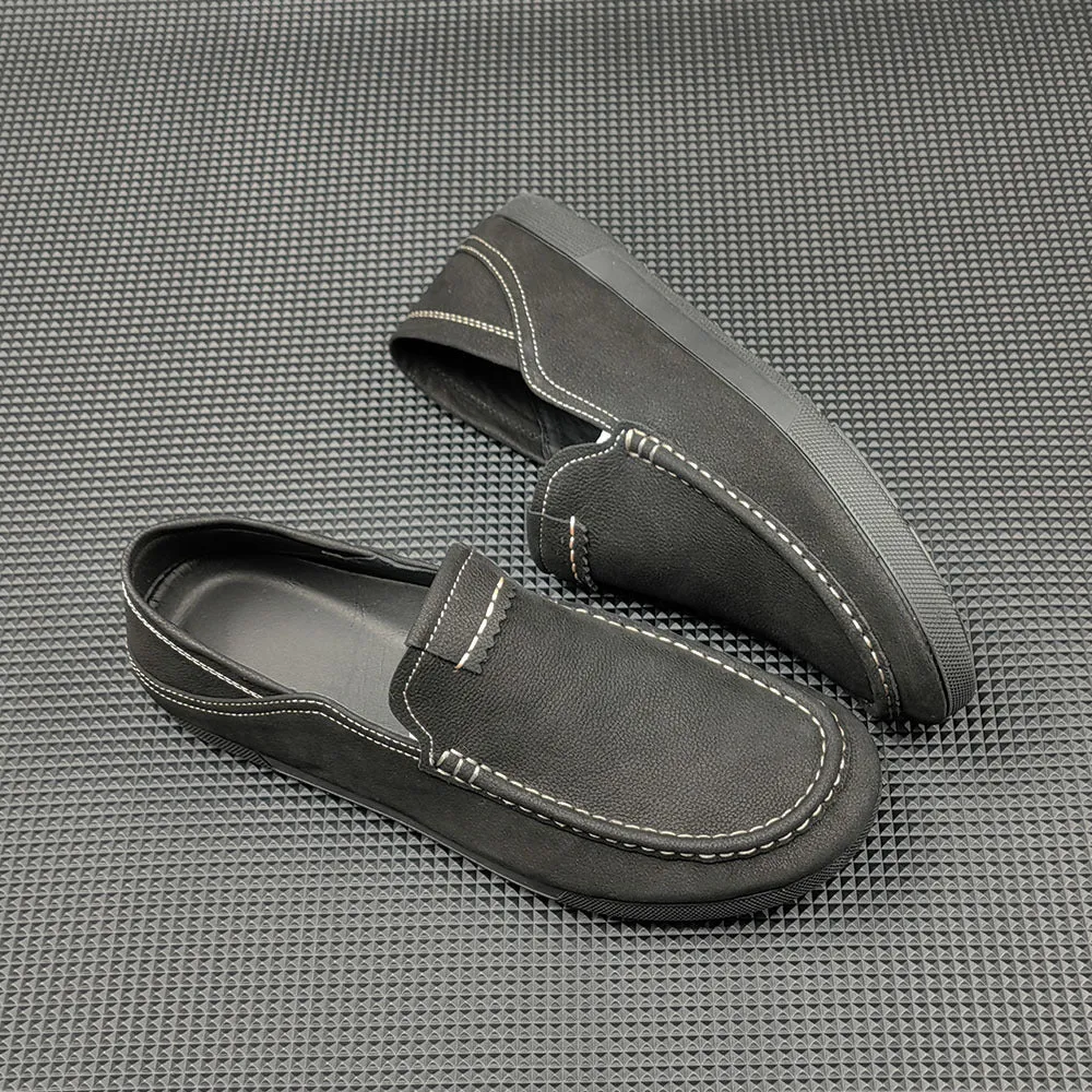 Men Handmade Minimalist Soft Leather Casual Loafers