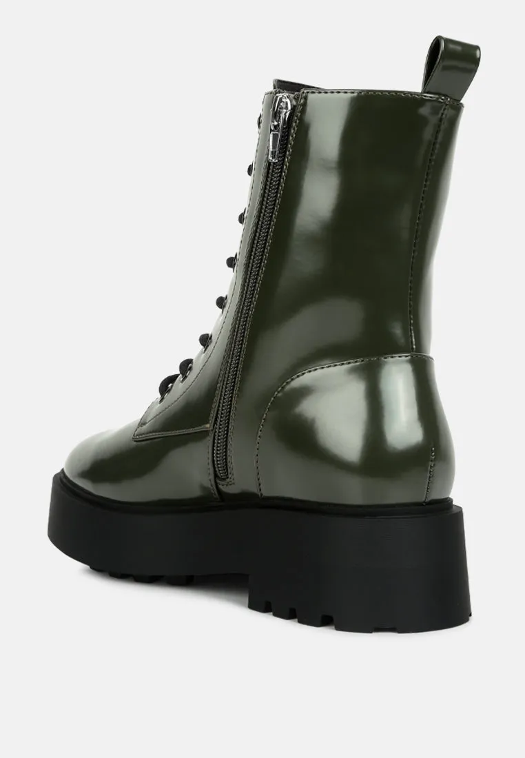 Molsh Faux Leather Ankle Biker Boots