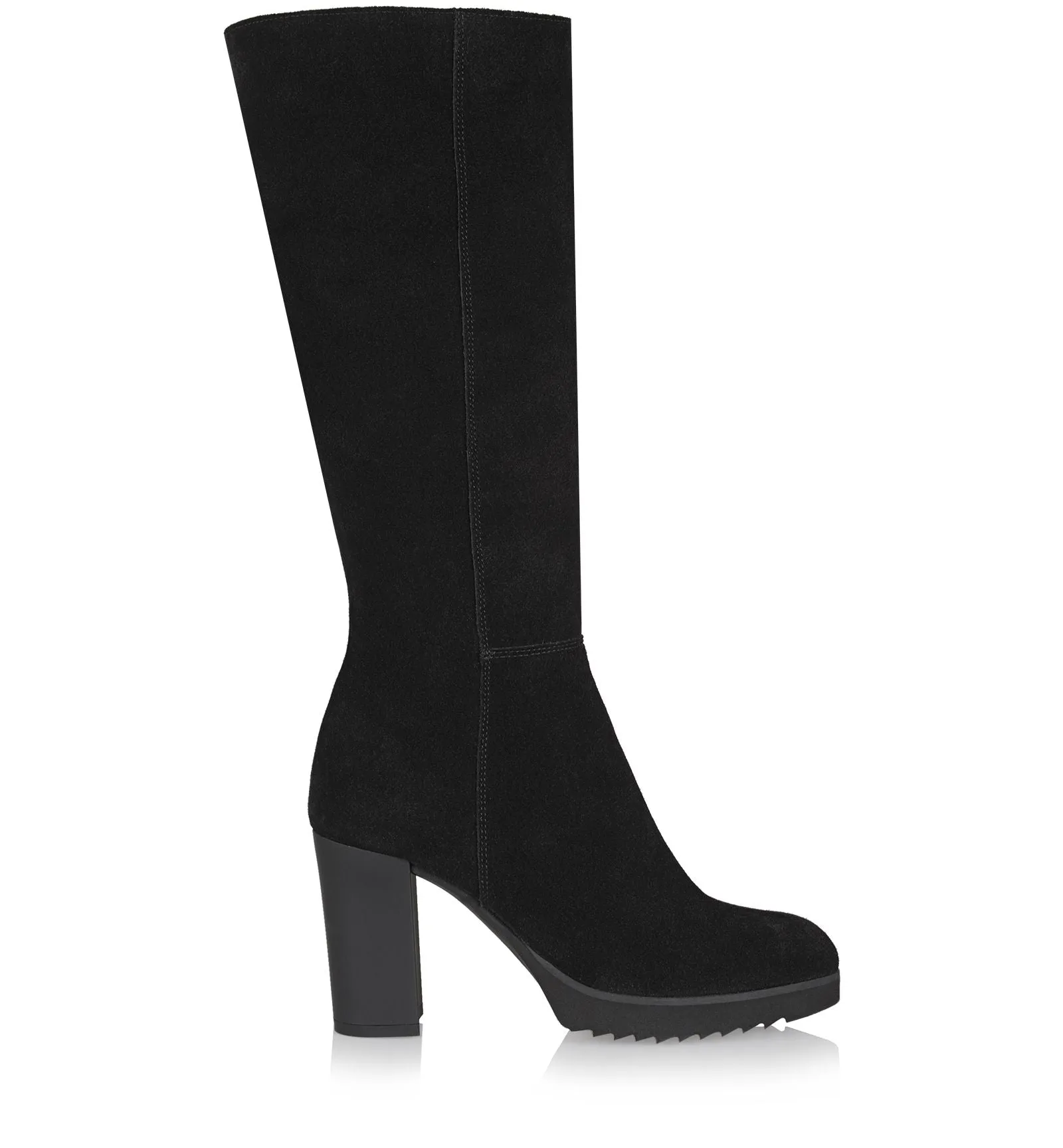 Monique Suede Tall Boot | Black