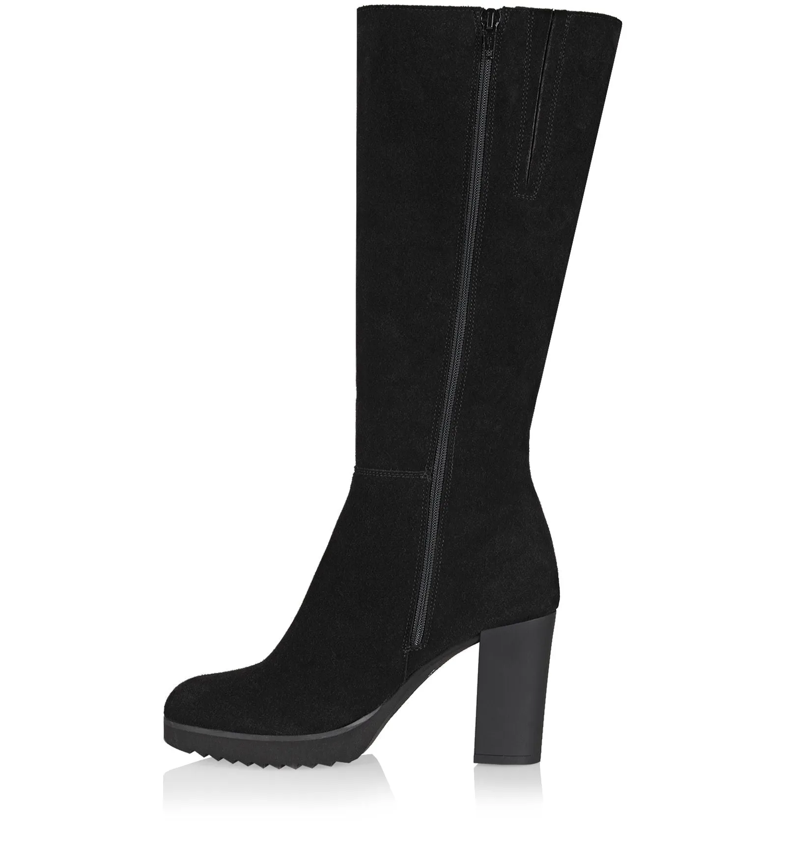 Monique Suede Tall Boot | Black