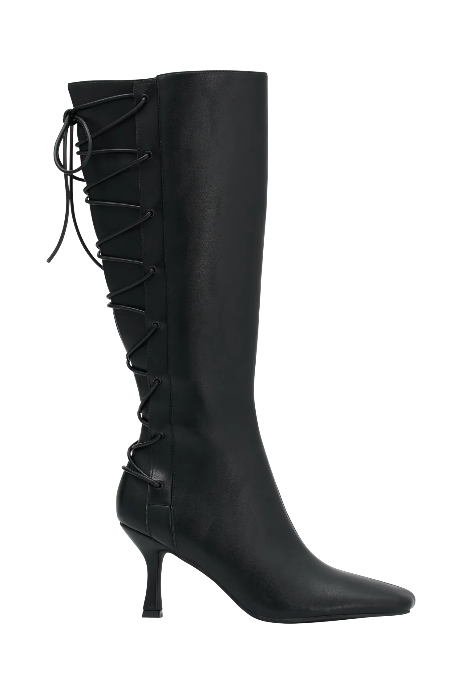 Nevaeh Lace Up Boots - Black