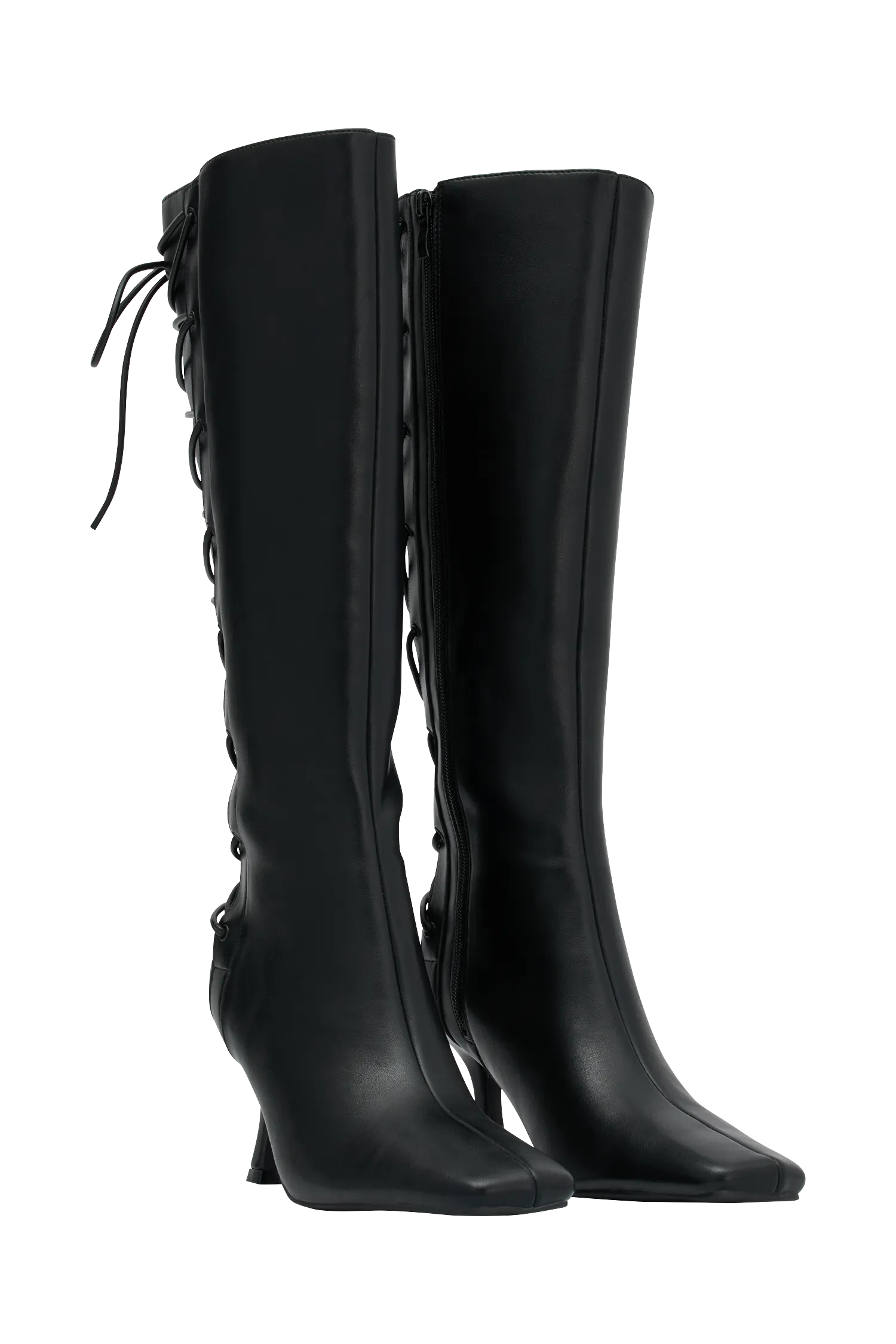 Nevaeh Lace Up Boots - Black