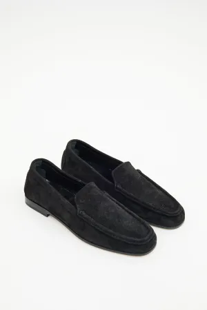 New Soft Black Suede Loafer