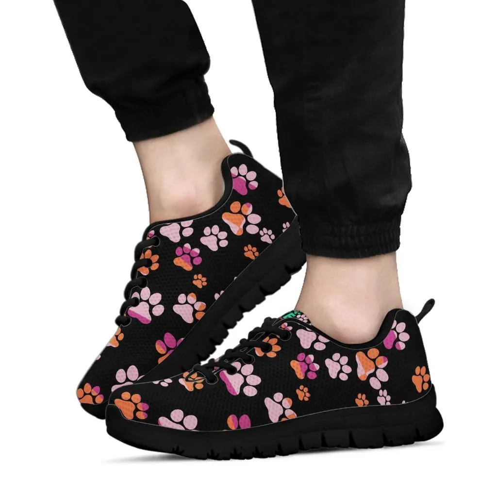 Pawprints Pattern Colorful - Women's Sneakers