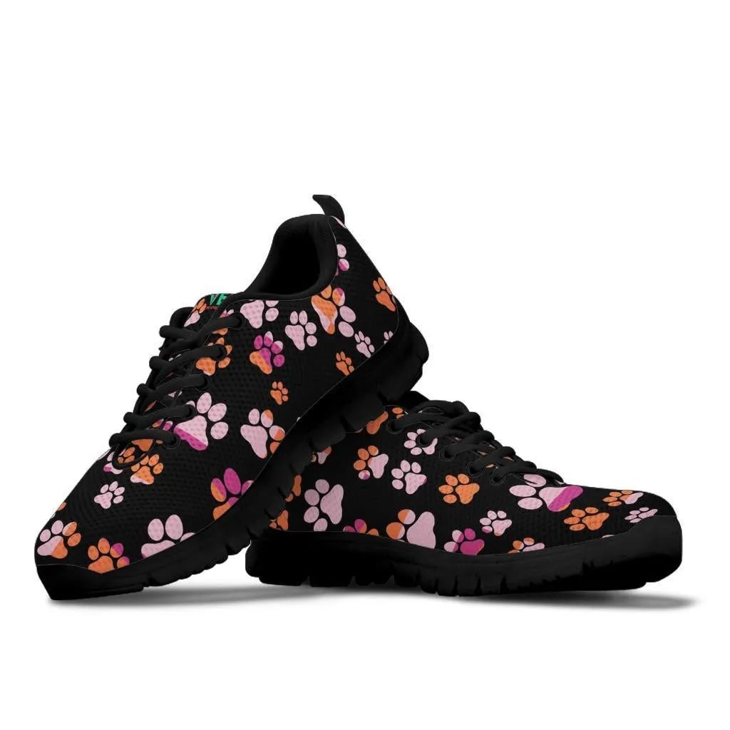 Pawprints Pattern Colorful - Women's Sneakers