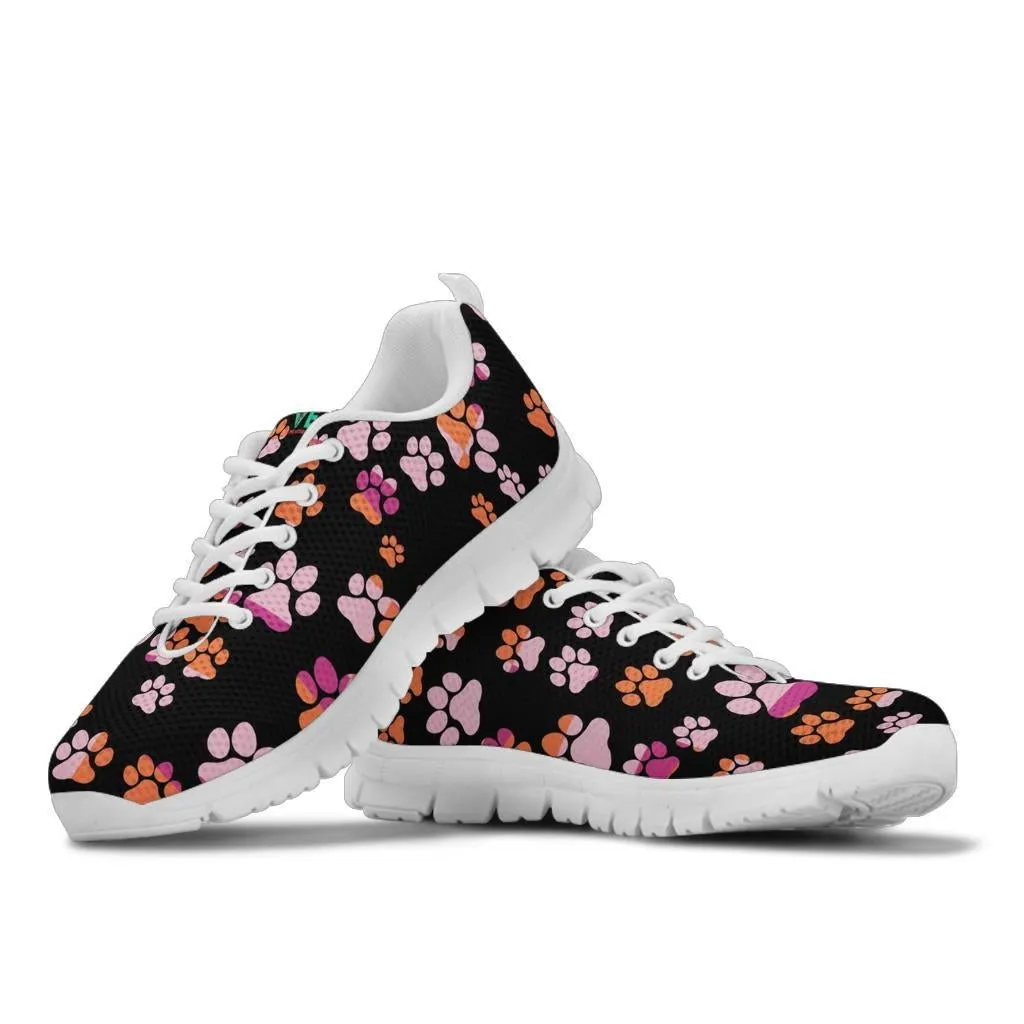 Pawprints Pattern Colorful - Women's Sneakers