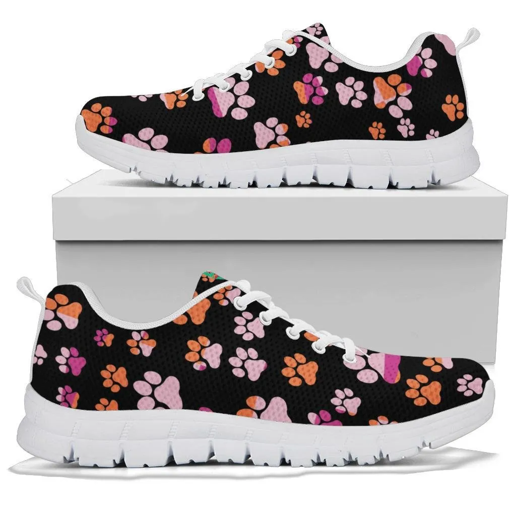 Pawprints Pattern Colorful - Women's Sneakers